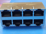 (1 PC) 0810-2H4R-28-F CONN RJ-45 F 64 POS 2.54MM SLDR RA TH 88TERM 8PORT ROHS