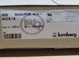 (500 PCS) MICS 16 Lumberg Conn Tab Header HDR 16 POS 2.54mm Solder ST ROHS