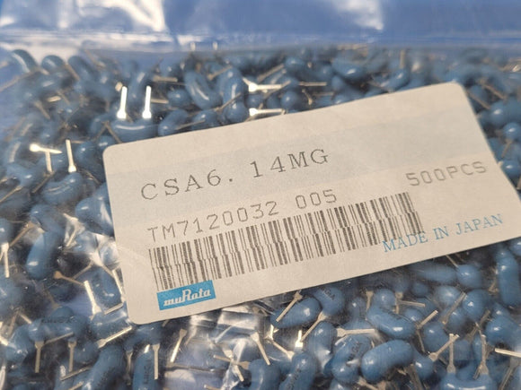 (10 PCS) CSA6.14MG MURATA Ceramic Resonator 6.14 MHz Automotive grade TH