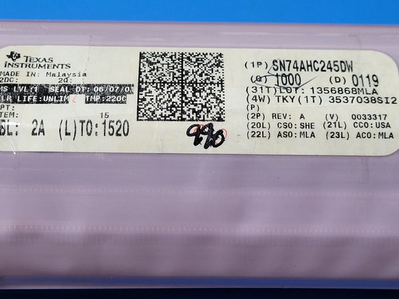 (10 PCS) SN74AHC245DW TI IC TXRX NON-INVERT 5.5V 20SOIC