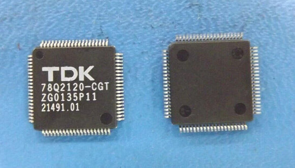 (1PC) 78Q2120-CGT TDK Ethernet Transceiver, 1-Trnsvr, BICMOS, PQFP80