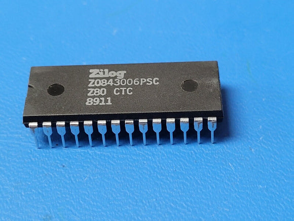 (1 PC) Z0843006PSC ZILOG Z80 CTC COUNTER TIMER CIRCUIT PDIP 28 PIN