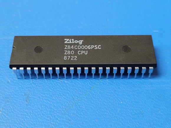 (1 PC) Z84C0006PSC ZILOG RISC Microprocessor, 8-Bit, 6MHz, CMOS, PDIP40