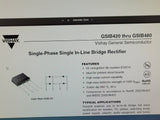 (2 PCS) GSIB480-E3/45 VISHAY Bridge Rectifiers 800 Volt 4.0 Amp ROHS