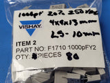 (5 PCS) VISHAY F1710 1000pF Film Capacitor 20% 300V Polypropylene Radial