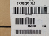 (2500PCS) TR2/TCP1.25A Cooper Electric Fuse, 1.25A, 250VAC, 50A, Brick Fuse