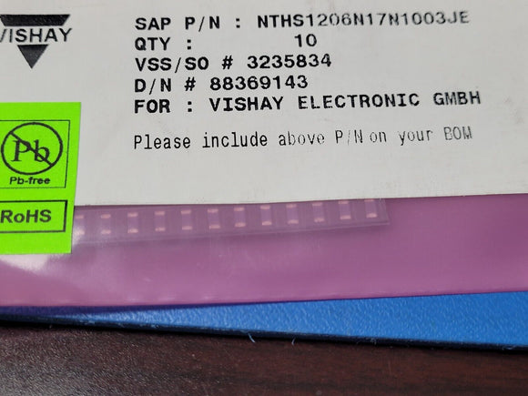 (2 PCS) NTHS1206N17N1003JE NTC Thermistor 100k 5% 1206 (3216 Metric)