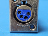 (3 PCS) 91-460 AMPHENOL 4 Pin Female Chassis Panel Mount Connector Socket