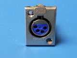 (3 PCS) 91-460 AMPHENOL 4 Pin Female Chassis Panel Mount Connector Socket