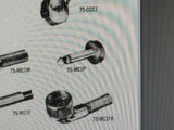 (5 PCS) 75-MC1P AMPHENOL  1/4"-5/8" Screw-On Adapter  Vintage Microphones-cable