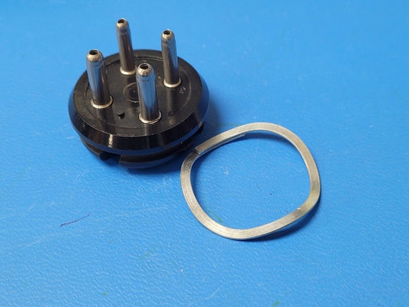 (1 PC) 86-CP4 AMPHENOL 4 Pin Octal Style Plug Black Phenolic