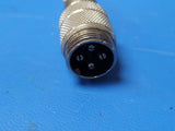 (1 PC) 80-886 AMPHENOL C.B. Microphone Male Cable Connector 4-pin