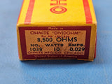 (1) 1038 OHMITE Resistor 10-WATT, 0.029-AMP, 8.5Kohm