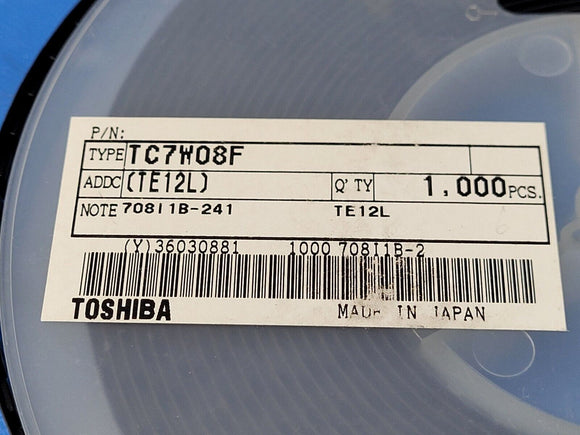 (1000 PCS) TC7W08F, TC7W08F(TE12L) AND Gate IC 2 Channel 8-SSOP