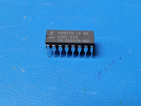 (1 PC) MB8118-12SE FUJITSU Page Mode DRAM 16KX1 120ns NMOS CDIP16