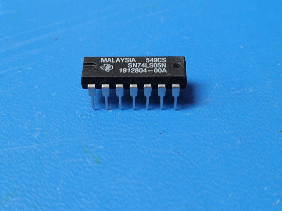 (2 PCS) SN74LS05N TI Inverter IC 6 Channel Open Collector 14-PDIP