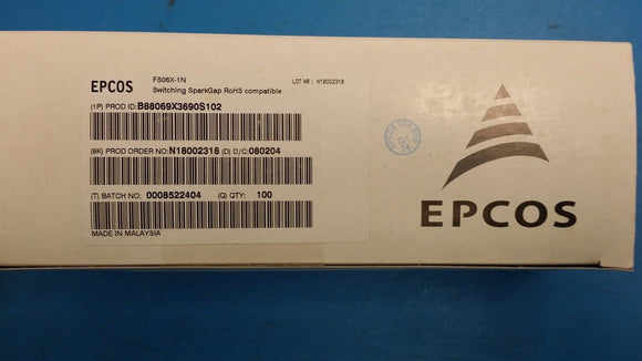 (100 PCS) B88069X3690S102 EPCOS FS06X-1N GAS DISCHARGE TUBES 2 ELECT 600V ROHS