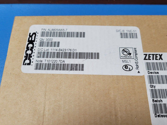 (1000 PCS) AL8805AW5-7 LED Driver DC/DC 8LEDs 1A 30V 1MHz SOT25 ROHS