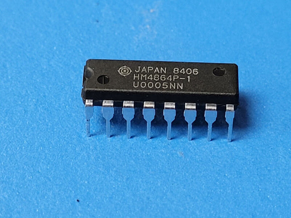 (2 PC) HM4864P-1 HIT Page Mode DRAM, 64KX1, 120ns, MOS, PDIP16