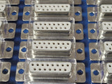 (50) D-SUB 15-Pin DB15 HD15 VGA SVGA Female Assembly Solder Connector Cup Socket