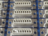 (50) D-SUB 15-Pin DB15 HD15 VGA SVGA Female Assembly Solder Connector Cup Socket