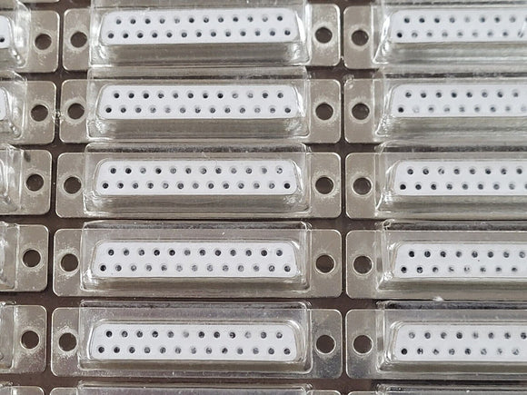 (10) D-SUB 25-Pin DB25 VGA SVGA Female Assembly Solder Connector Cup Socket