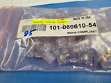 (5 PCS) 101-060610-54 Six Conductor RJ12 Modular Plug Solid Wires OD: .037”-.038