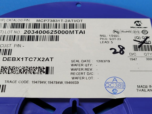 (1 PC) MCP73831T-2ATI/OT Charger IC Lithium Ion/Polymer SOT-23-5 ROHS