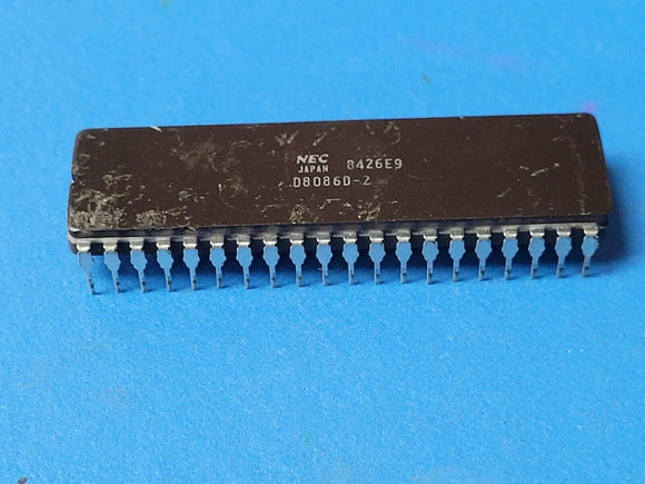 (1 PC) UPD8086D-2 NEC RISC Microprocessor, 16-Bit, 8MHz, MOS, CDIP40