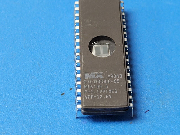 (1 PC) MX27C1000DC-55 MACRONIX UVPROM, 128KX8, 55ns, CMOS, CDIP32