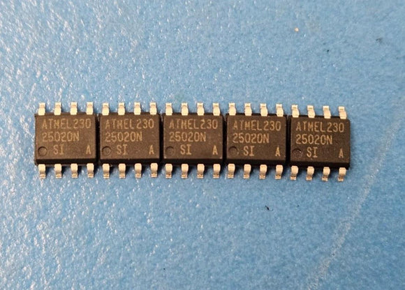 (10PCS) AT25020N-10SI EEPROM Memory IC 2Kbit SPI 3 MHz 8-SOIC