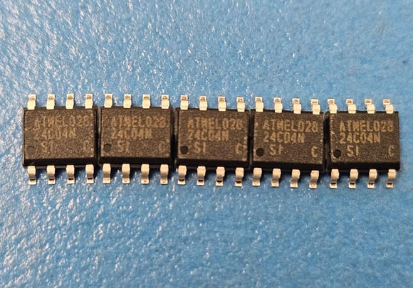 (10PCS) AT24C04N-10SI Atmel EEPROM Memory IC 4Kbit I2C 400 kHz 900 ns 8-SOIC