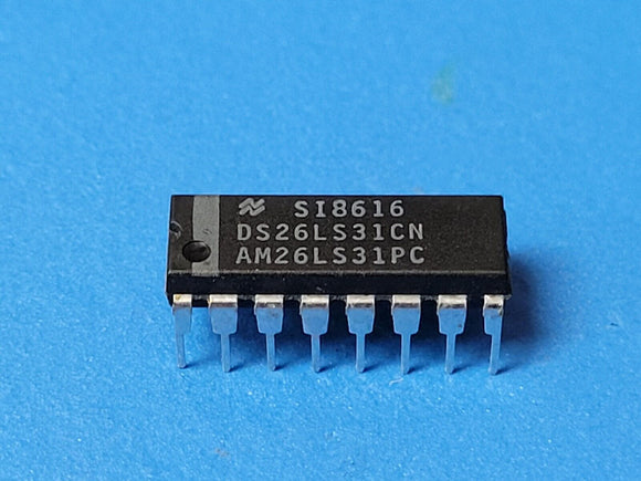 (2 PCS) DS26LS31CN AM26LS31PC NSC/AMD 4/0 Driver RS422, RS485 16-PDIP