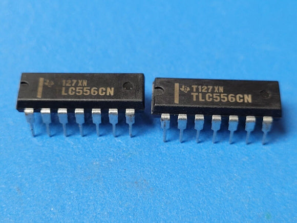 (2 PCS) TLC556CN TI Standard Timer Dual 0°C 70°C 14-Pin PDIP