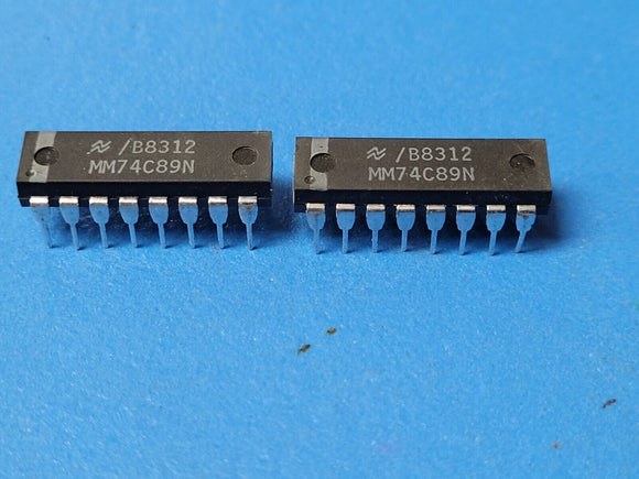 (2 PCS) MM74C89N NSC RAM Memory IC 64bit Parallel 280 ns 16-PDIP