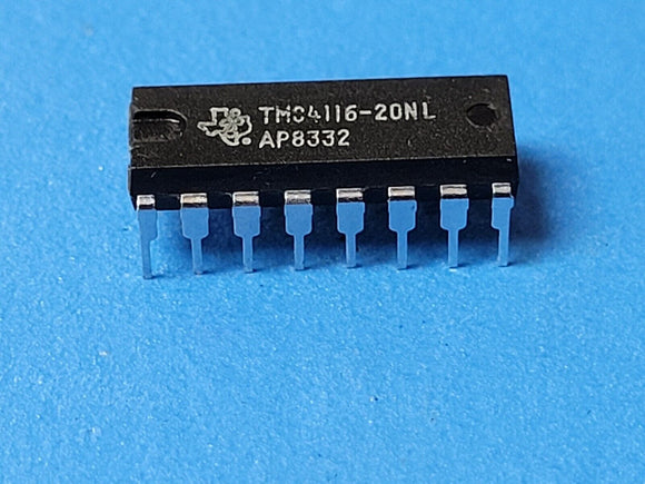 (2 PCS) TMS4116-20NL TI Page Mode DRAM, 16KX1, 200ns, NMOS, PDIP16