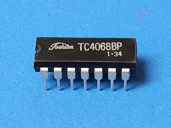 (2 PCS) TC4068BP TOSHIBA AND/NAND Gate, 1-Func, 8-Input, CMOS, PDIP14
