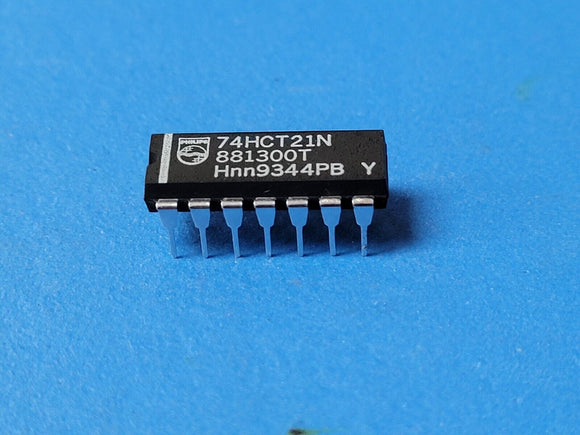 (2 PCS) 74HCT21N PHILIPS AND Gate, 2-Func, 4-Input, CMOS, PDIP14