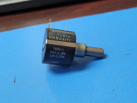 (1 PC) VRN 7800-1/500 Potentiometer 500 Ω Ohms 3% LIN .25%