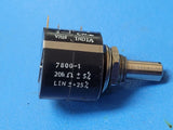 (1 PC) VRN 7800-1/20K Potentiometer 20K Ω Ohms 5% LIN .25%