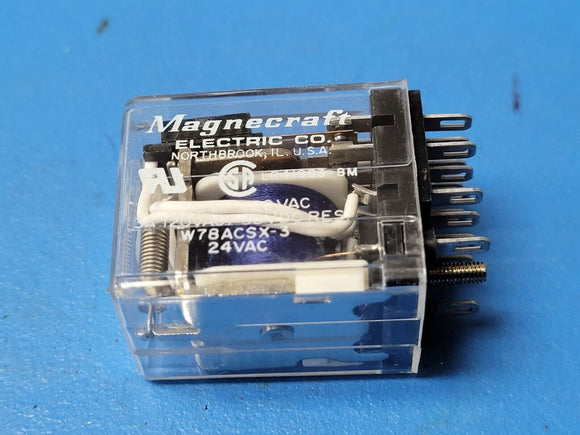 (1 PC) W78ACSX-3 MAGNECRAFT RELAY 4PDT 24VAC 3A 120VAC 3VDC