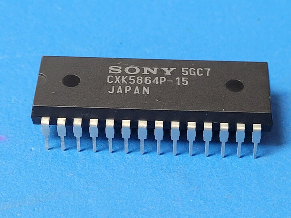 (1 PC) CXK5864P-15 SONY Standard SRAM, 8KX8, 150ns, CMOS, PDIP28