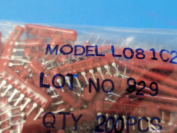 (25 PCS) L081C221 BI TECH Resistor Networks & Arrays 8-PIN SIP BUSSED