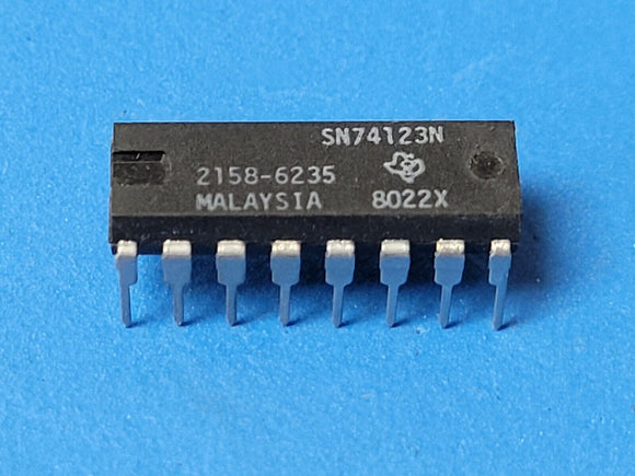 (1 PC) SN74123N TI Monostable Multivibrator 22ns Dual PDIP16