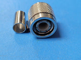 (2 PCS) MALE RF Connector Coaxial N Straight Crimp Plug SILVER PLATED PIN T-6000