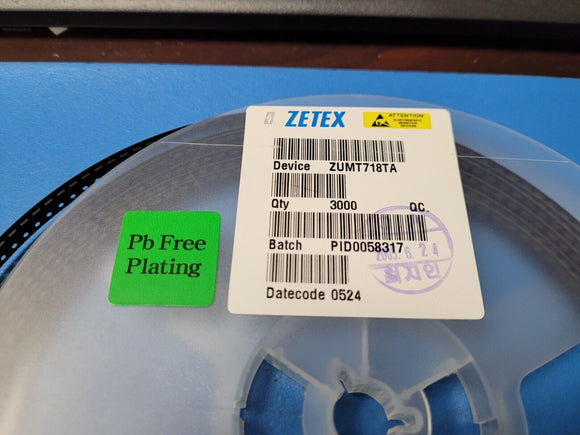 (10 PCS) ZUMT718TA ZETEX TRANS PNP 20V 1A SOT-323 ROHS