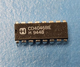 (10PCS) CD4046BE Harris Phase Locked Loop, CMOS, PDIP16