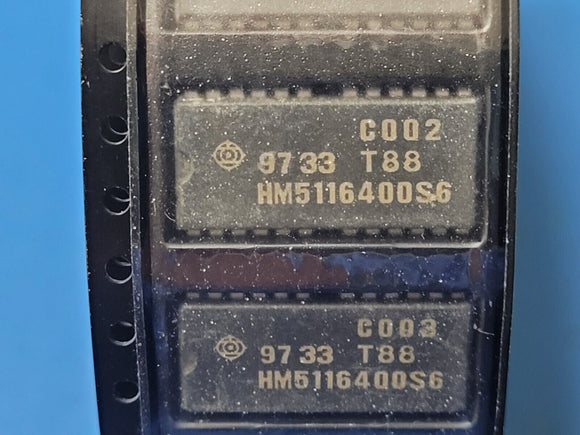 (2 PCS) HM5116400S-6 Hitachi Fast Page DRAM, 4MX4, 60ns, CMOS, SOJ-24