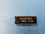 (2PCS) NJU4066BD JRC SPST, 4 Func, 1 Channel, CMOS, PDIP14