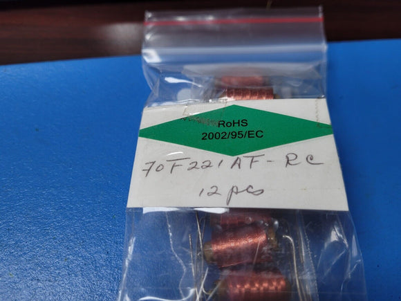 (2 PCS) 70F221AF-RC JW MILLER RF Fixed Inductors 220 000uH 5%, ROHS